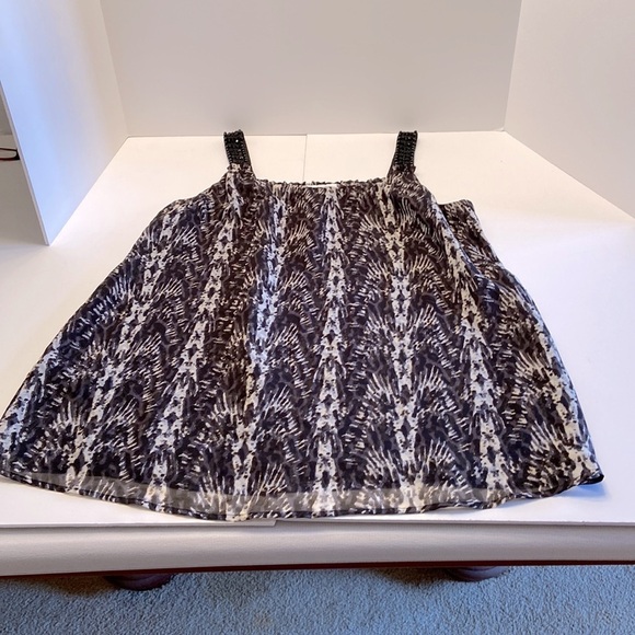 Jessica Simpson Black/White Print Sleeveless Maternity Blouse Size Mediu… - Picture 3 of 12